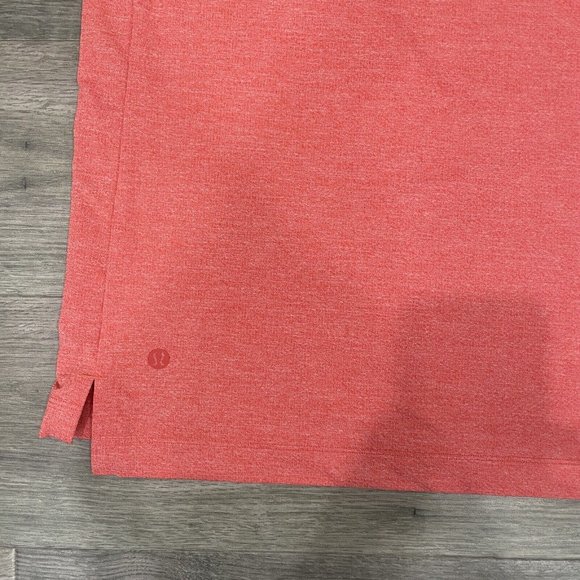 Lululemon Snap Front Performance Short Sleeve Polo Golf Shirt Salmon Medium M - Picture 5 of 6